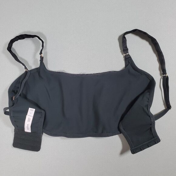 Auden Women's Corset Bra Top Small Black Satin Lingerie Adjustable Straps Sexy - Picture 4 of 8